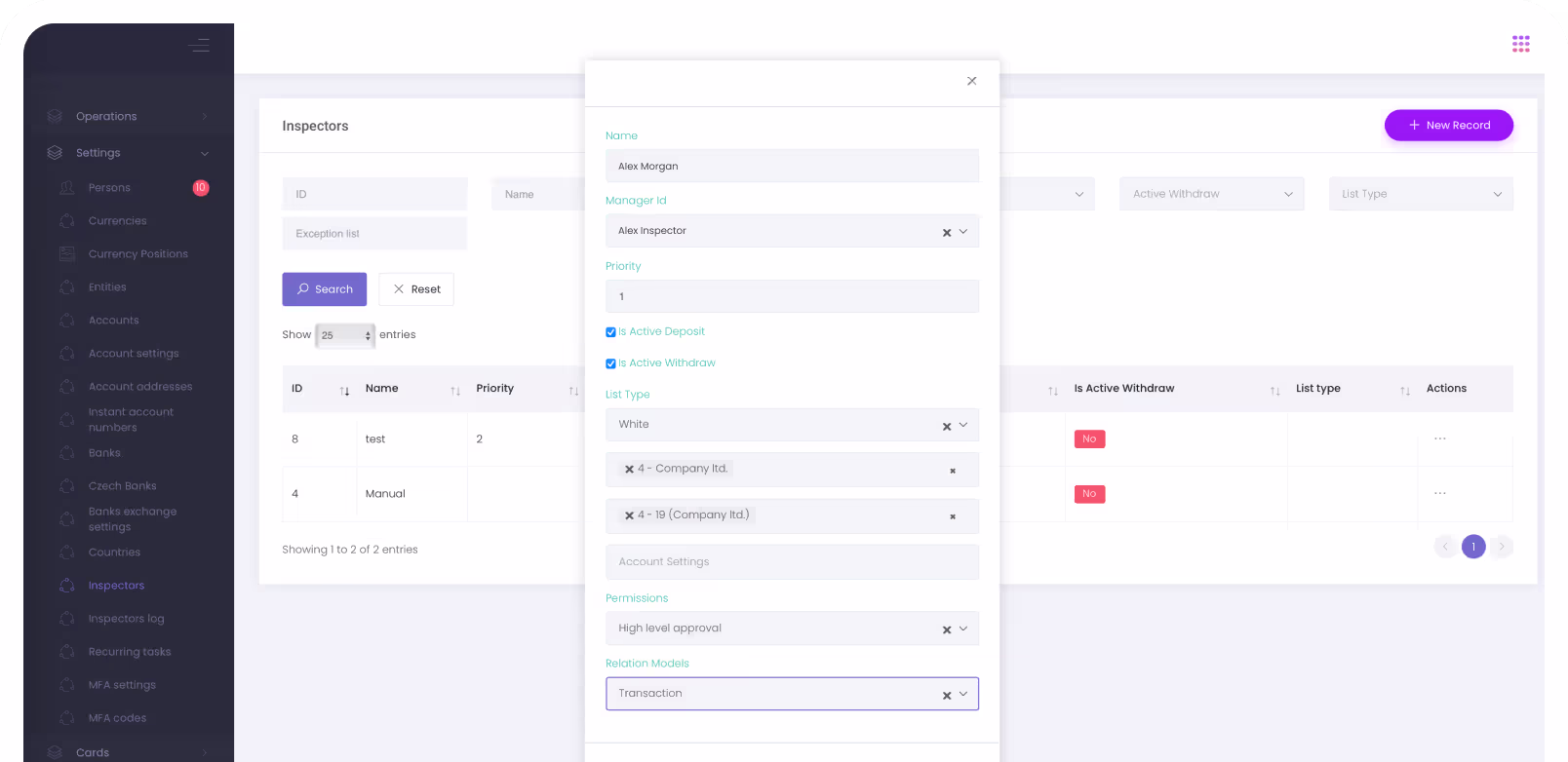 SaaS Platform with Built-in AML Polices and Sanctions Screening